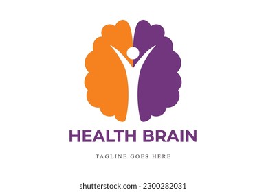 Simple Minimalist Brain Human Tree for Relax Mind or Yoga Wellness Logo Design