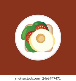 Einfache und minimalistische Frühstücksmenü Illustration