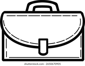 Contorno em preto e branco do ícone de porta-arquivos minimalista simples