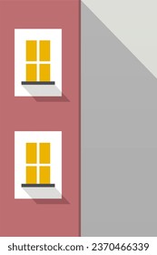 Simple Minimalist Building Wall Art Decoration. Architecture Illustration Background. Architecture Building Wall Art Poster