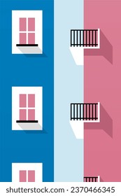 Simple Minimalist Building Wall Art Decoration. Architecture Illustration Background. Architecture Building Wall Art Poster