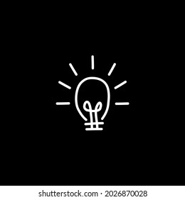 simple minimalist bulb logo template design.