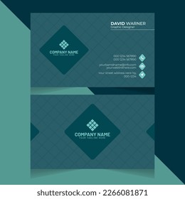 Simple minimalist business card template Vector Design.