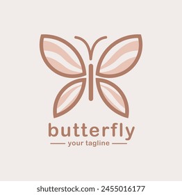 simple minimalist butterfly business logo
