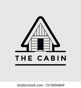 simples ilustraciones del logotipo de la cabina minimalista