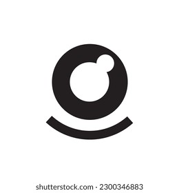 simple minimalist camera logo illustration.