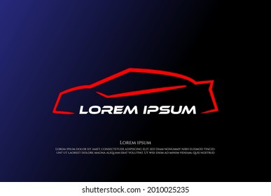Simple Minimalist Car for Garage Workshop Rent or Car Insurance Logo Design Vector