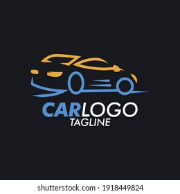 Diseño minimalista simple del logotipo del coche