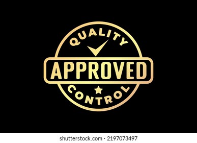 Einfache minimalistische Circular Check Sign for Approach Quality Control Product Button Emblem Label Stamp Siegel Logo Design Vektorgrafik