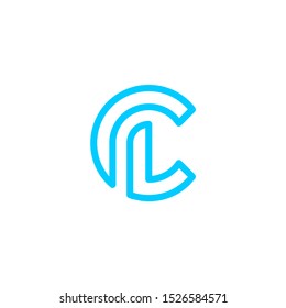 simple minimalist CL rounded logo