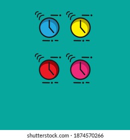 
Diseño de reloj sencillo y minimalista con varios colores.
