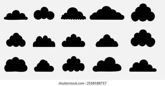 "Simple and Minimalist Cloud Icon for Technology and Data Storage Applications"