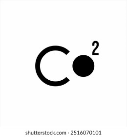 Simple minimalist Co2 logo text design..