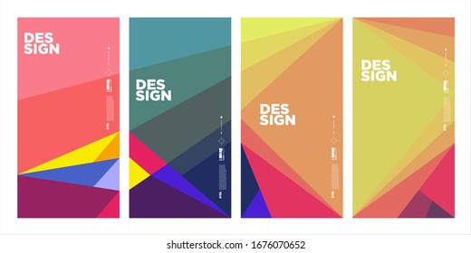 Simple Minimalist colourful abstract geometric background for banner design templates