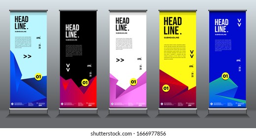 Plantillas de diseño de banner geométrico simple y minimalista
