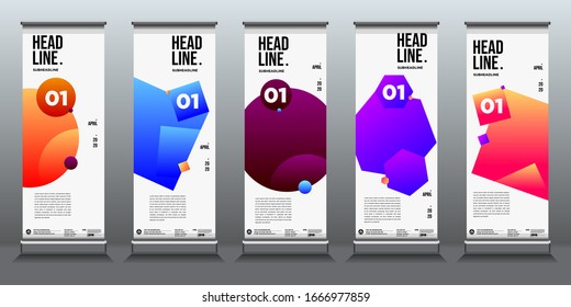 Plantillas de diseño de banner geométrico simple y minimalista
