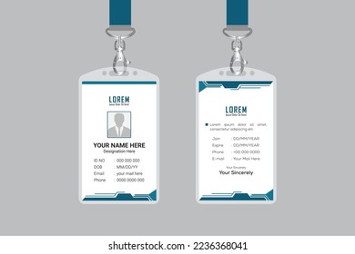 simple minimalist creative corporate id card design template eps