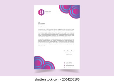 Simple Minimalist And Creative Letterhead Design. Business Style Letter Head Templates For Your Business. Vector Illustration
