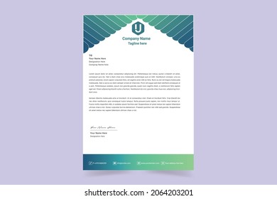 Simple Minimalista Y Creativo Diseño De Cabezas Letras. Plantillas De Cabecera De Carta De Estilo Empresarial Para Su Empresa. Ilustración vectorial