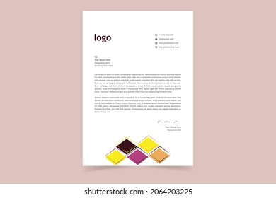 Simple Minimalist And Creative Letterhead Design. Business Style Letter Head Templates For Your Business. Vector Illustration