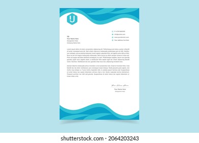 Simple Minimalist And Creative Letterhead Design. Business Style Letter Head Templates For Your Business. Vector Illustration