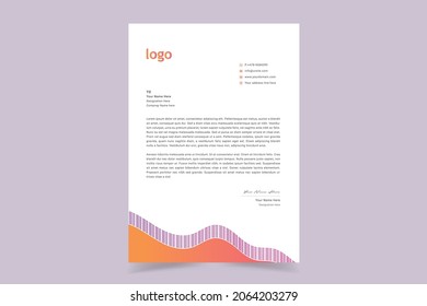 Simple Minimalist And Creative Letterhead Design. Business Style Letter Head Templates For Your Business. Vector Illustration