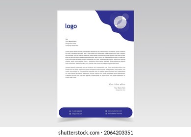 Simple Minimalist And Creative Letterhead Design. Business Style Letter Head Templates For Your Business. Vector Illustration