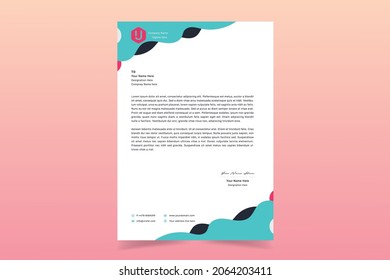 Simple Minimalista Y Creativo Diseño De Cabezas Letras. Plantillas De Cabecera De Carta De Estilo Empresarial Para Su Empresa. Ilustración vectorial