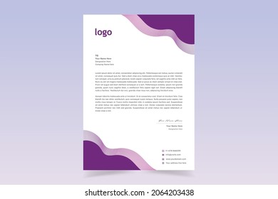 Simple Minimalist And Creative Letterhead Design. Business Style Letter Head Templates For Your Business. Vector Illustration