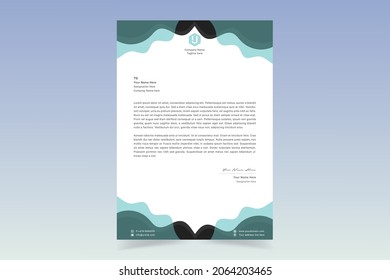 Simple Minimalista Y Creativo Diseño De Cabezas Letras. Plantillas De Cabecera De Carta De Estilo Empresarial Para Su Empresa. Ilustración vectorial