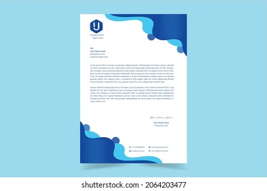 Einfaches minimalistisches und kreatives Letterhead-Design. Briefvorlagen für Geschäftsstil für Ihr Unternehmen. Vektorgrafik