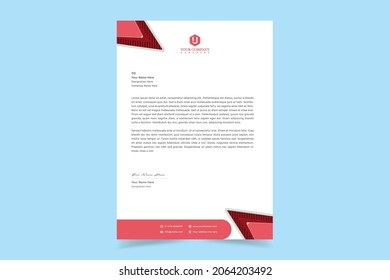 Simple Minimalist And Creative Letterhead Design. Business Style Letter Head Templates For Your Business. Vector Illustration