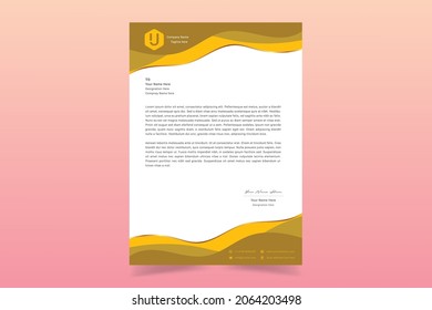Simple Minimalista Y Creativo Diseño De Cabezas Letras. Plantillas De Cabecera De Carta De Estilo Empresarial Para Su Empresa. Ilustración vectorial