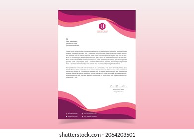 Simple Minimalist And Creative Letterhead Design. Business Style Letter Head Templates For Your Business. Vector Illustration