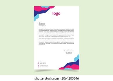 Simple Minimalista Y Creativo Diseño De Cabezas Letras. Plantillas De Cabecera De Carta De Estilo Empresarial Para Su Empresa. Ilustración vectorial