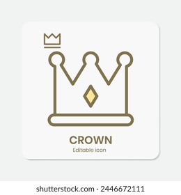 simple minimalist crown icon design