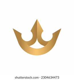 Simple minimalist crown logo vector