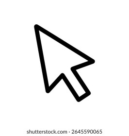 Simple and minimalist cursor icon for digital platforms