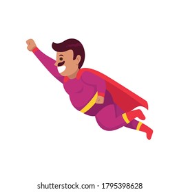 Simple minimalista lindo super papá padre ilustración de diseño