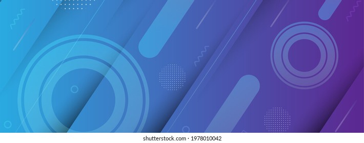 Simple Minimalist Cyan Blue and Purple Background design with Geometric Shape. Graphic Design Element.