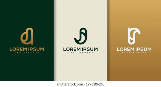 simple minimalist D J R letter logo