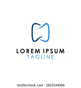 Simple minimalist dental logo template
