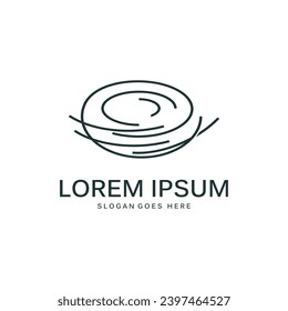 Simple and minimalist design of the bird nest logo.