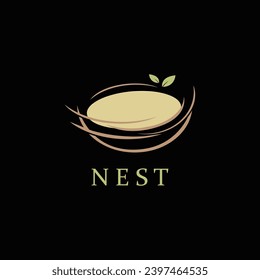 Simple and minimalist design of the bird nest logo.