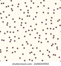 Design simples e minimalista com pontos castanhos espalhados aleatoriamente em um fundo branco, criando um padrão sutil e versátil