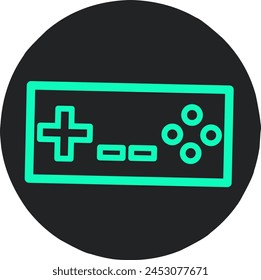 icono de consola de juegos de diseño minimalista simple