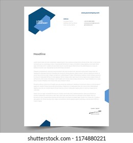simple minimalist design style letterhead template design