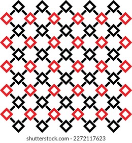 Diseño de patrón de mosaico diagonal simple y minimalista negro y rojo abstracto para marco de certificado, folleto, afiche, fondo.