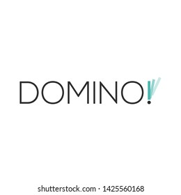 Simple Minimalist Domino Logo Design Template