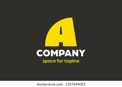 Simple minimalist double meaning logo of letter A and road symbol for business and company